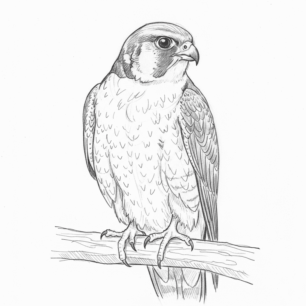 Bird - medium sketch drawing idea