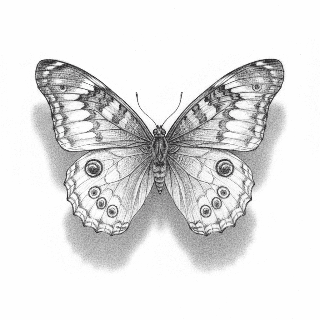 Butterfly - hard sketch drawing idea