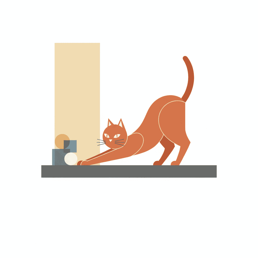 Cat Stretching on Windowsill (Minimalist) - hard minimalist drawing idea