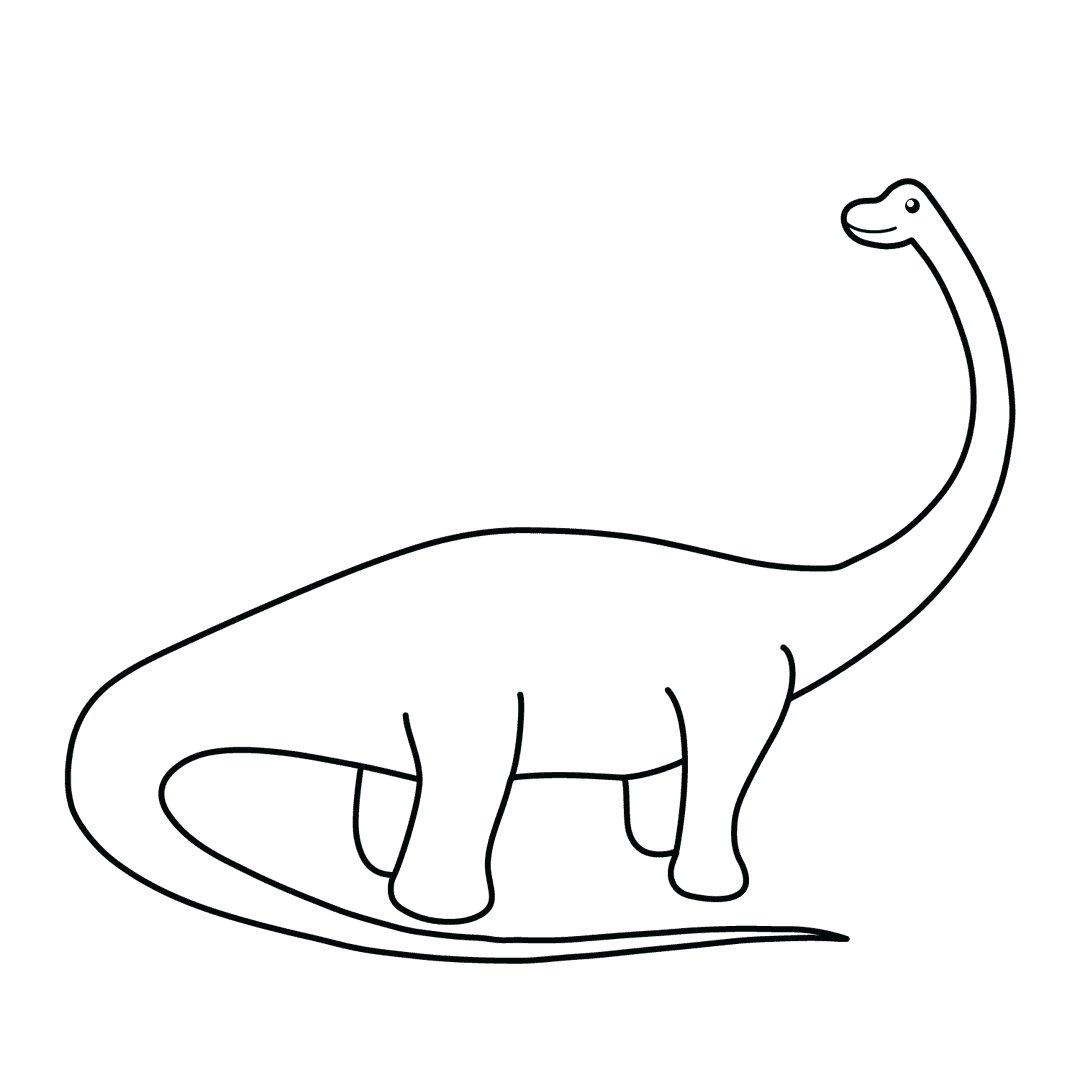 Dinosaur - medium line-art drawing idea