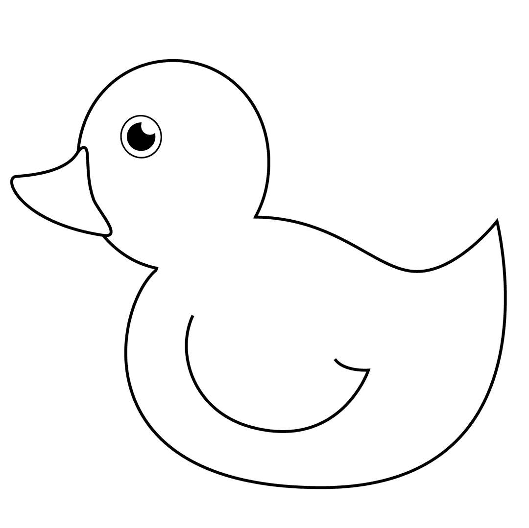 Duck - easy line-art drawing idea