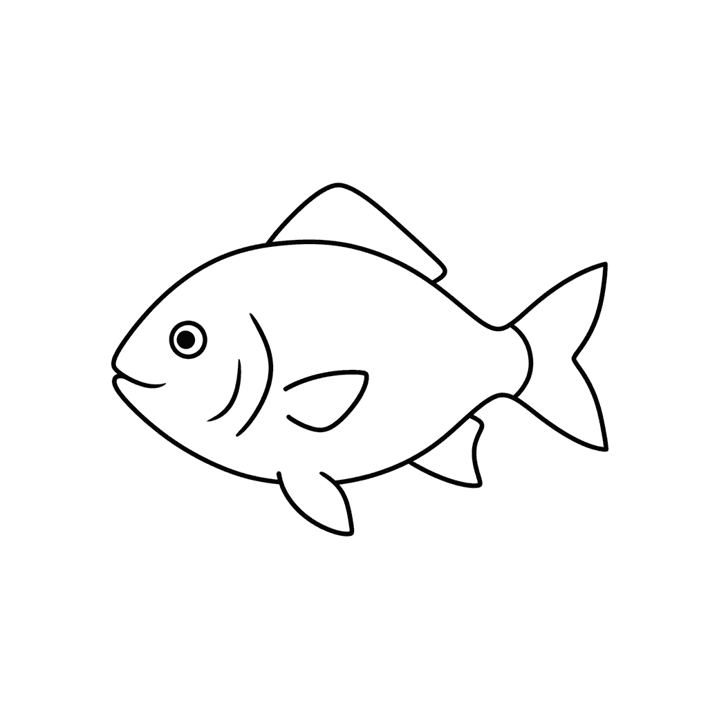 Fish - easy sketch drawing idea