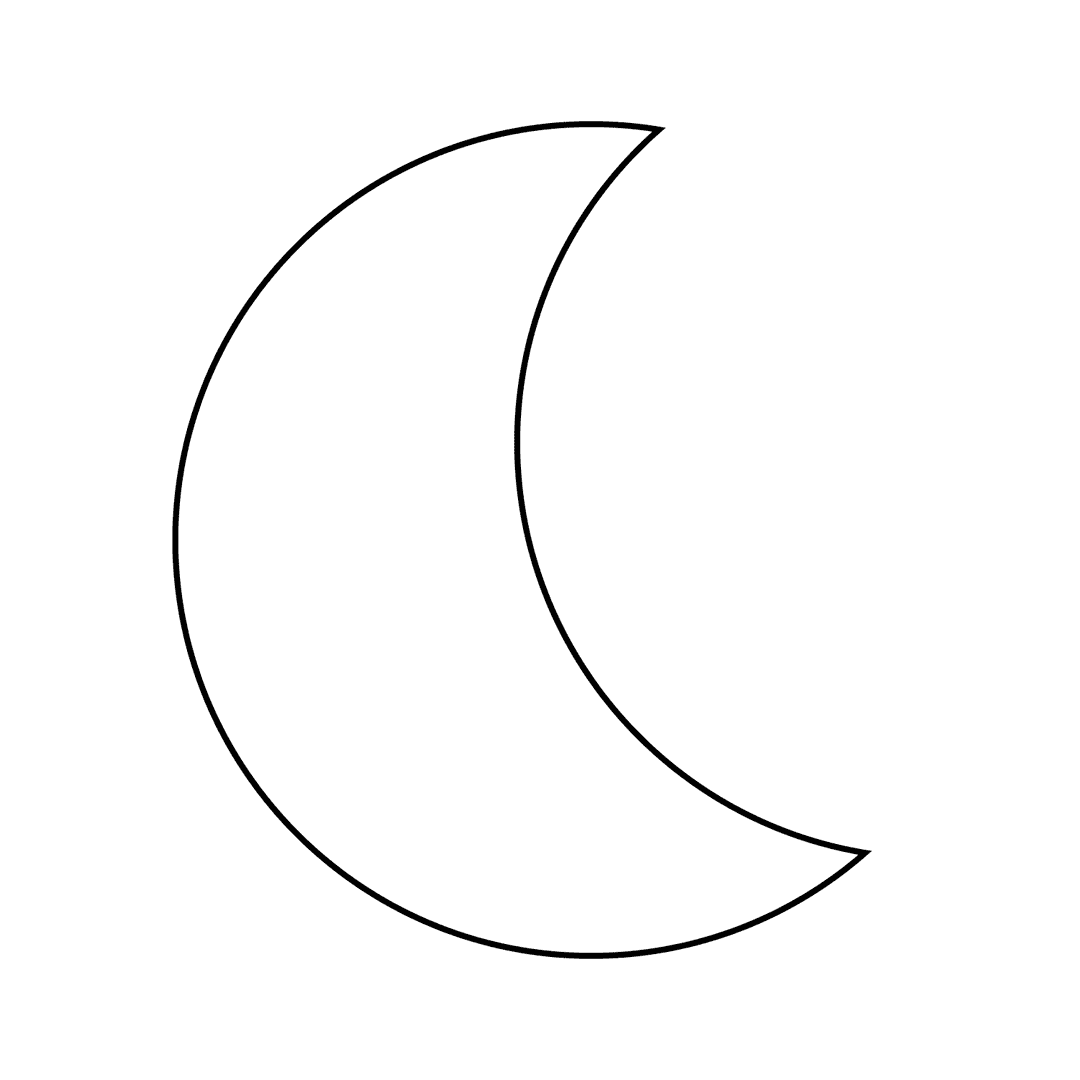 Moon - easy line-art drawing idea