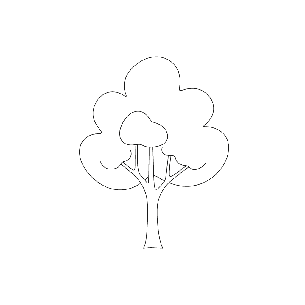 Tree - easy sketch drawing idea