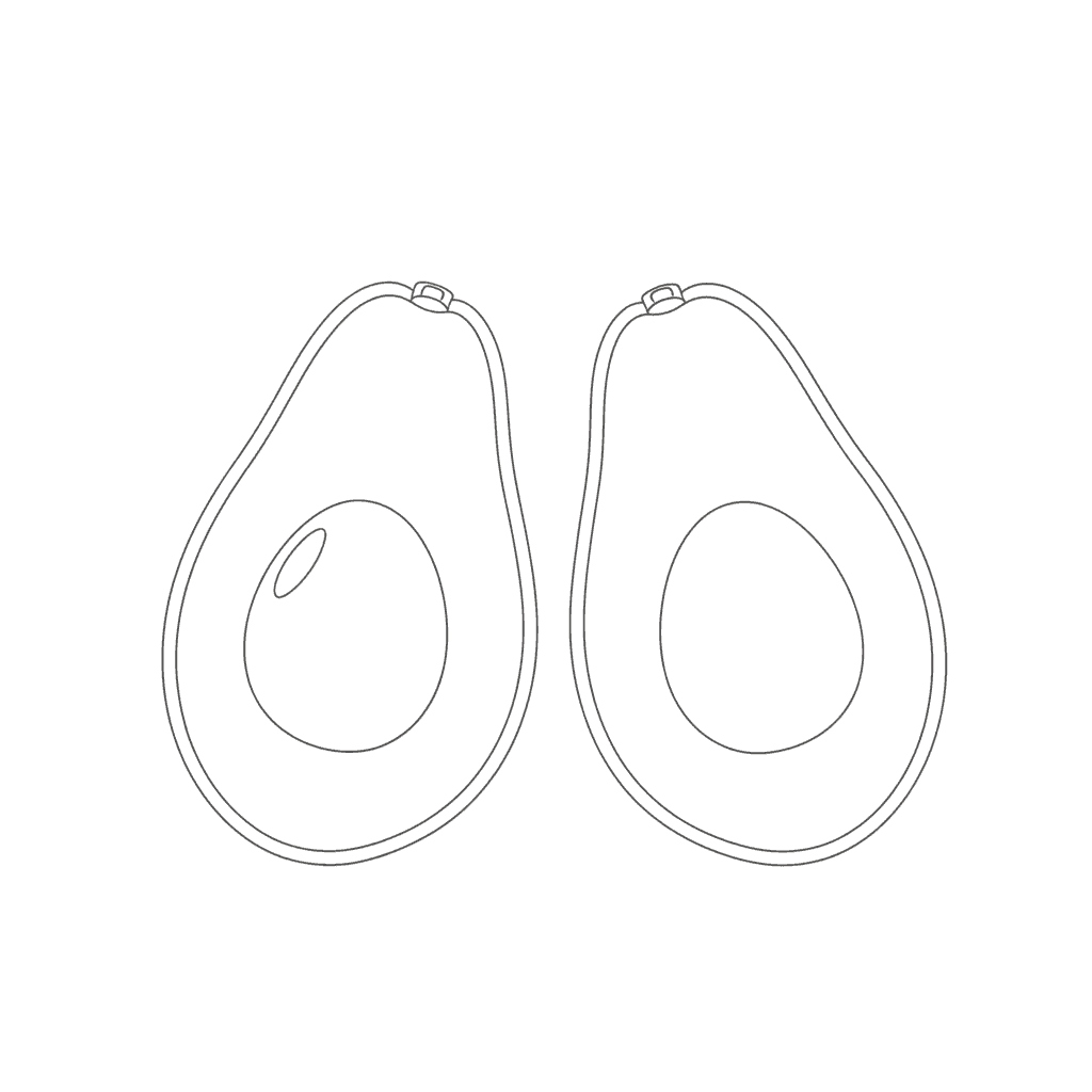 Avocado - easy sketch drawing idea