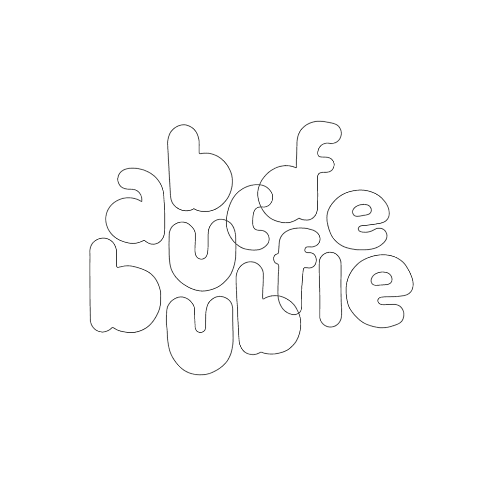 Bubble Letters - easy sketch drawing idea