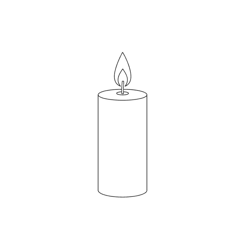 Candle - easy sketch drawing idea