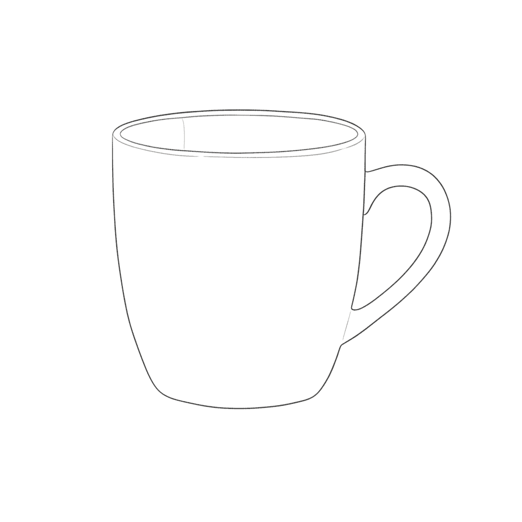 Coffee Cup - easy sketch drawing idea