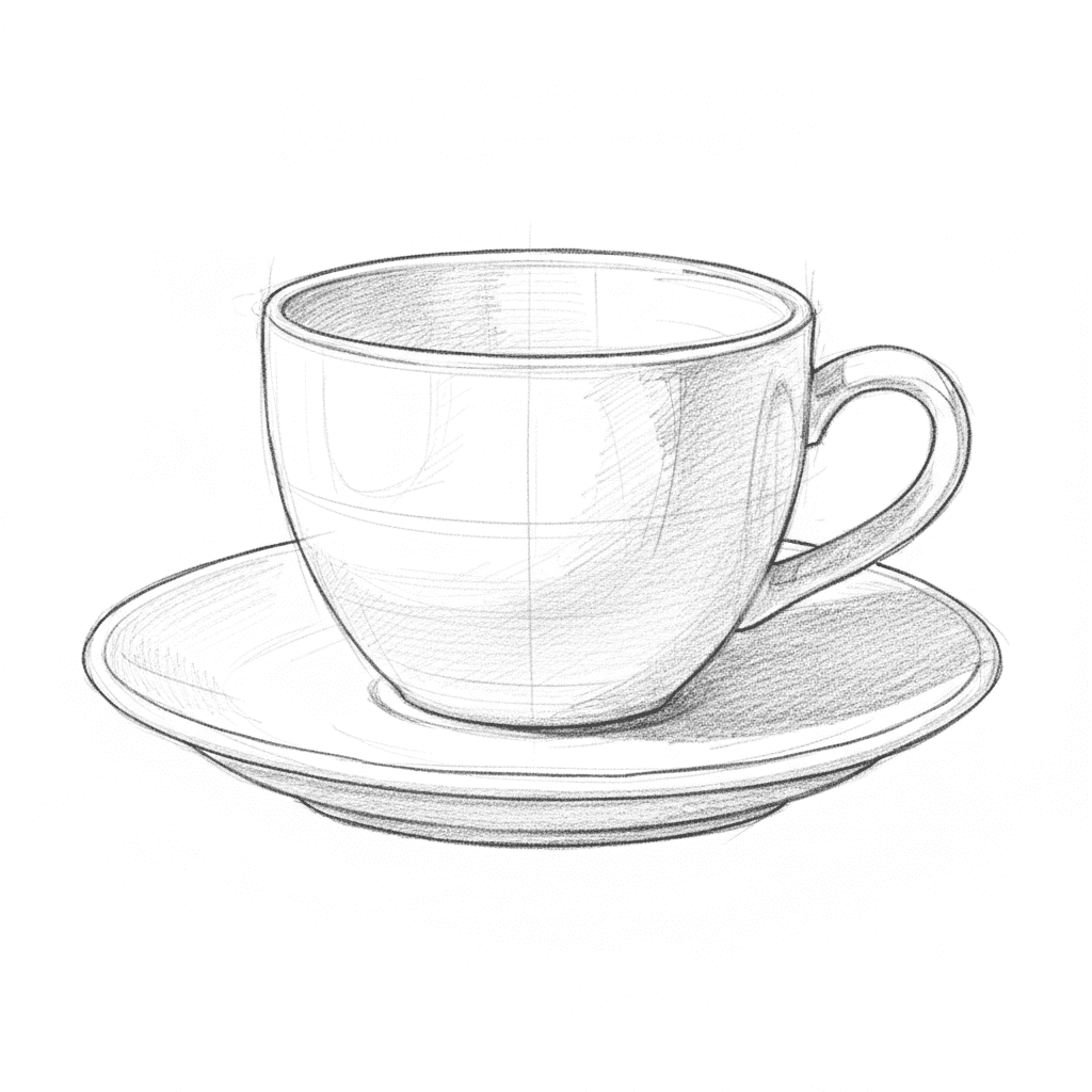 Coffee Cup - medium sketch drawing idea