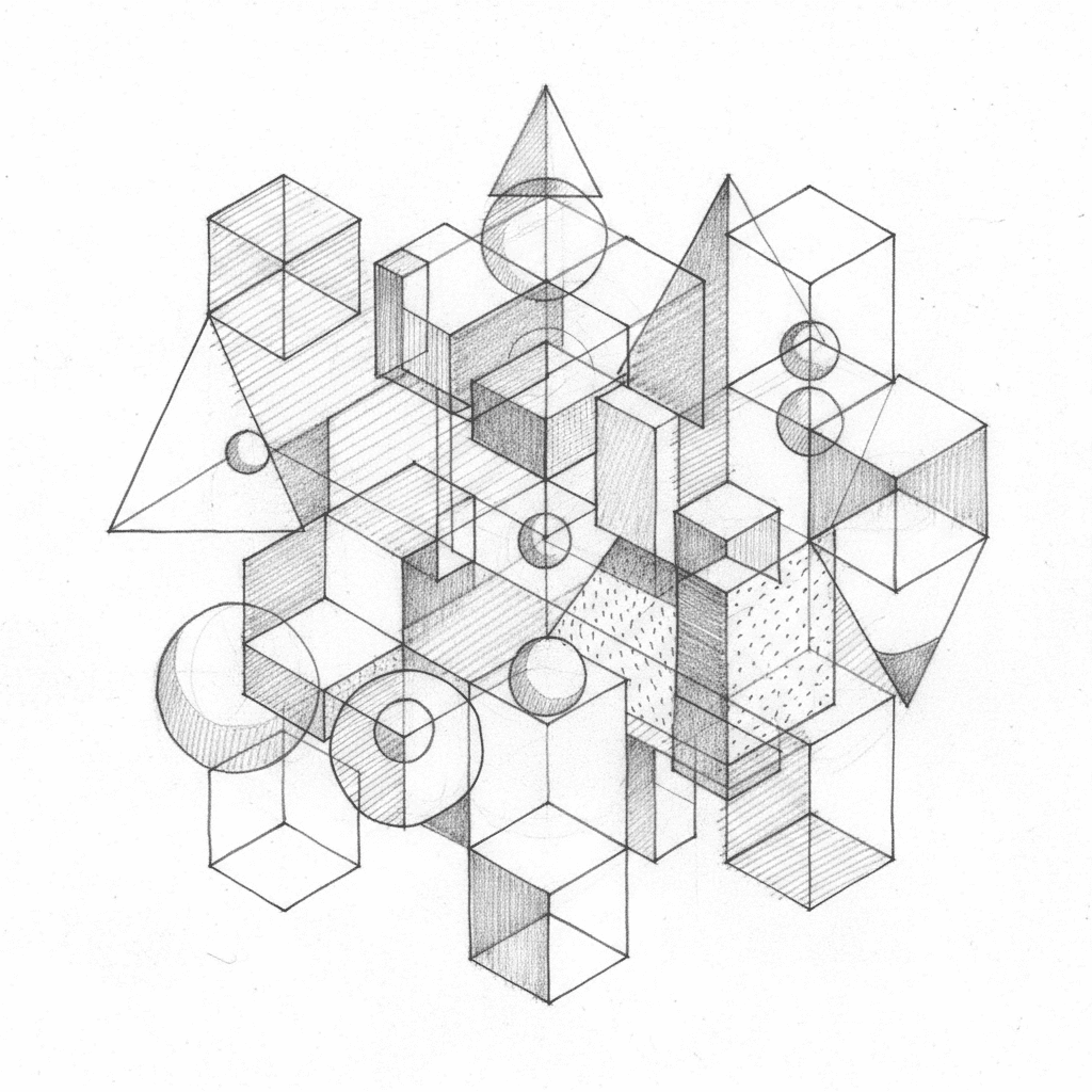 Geometric Pattern - medium sketch drawing idea