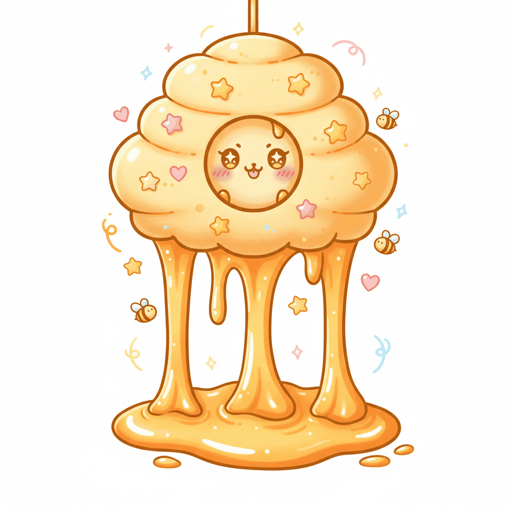 Honey Dripping From Sky Hive - hard cartoon drawing idea