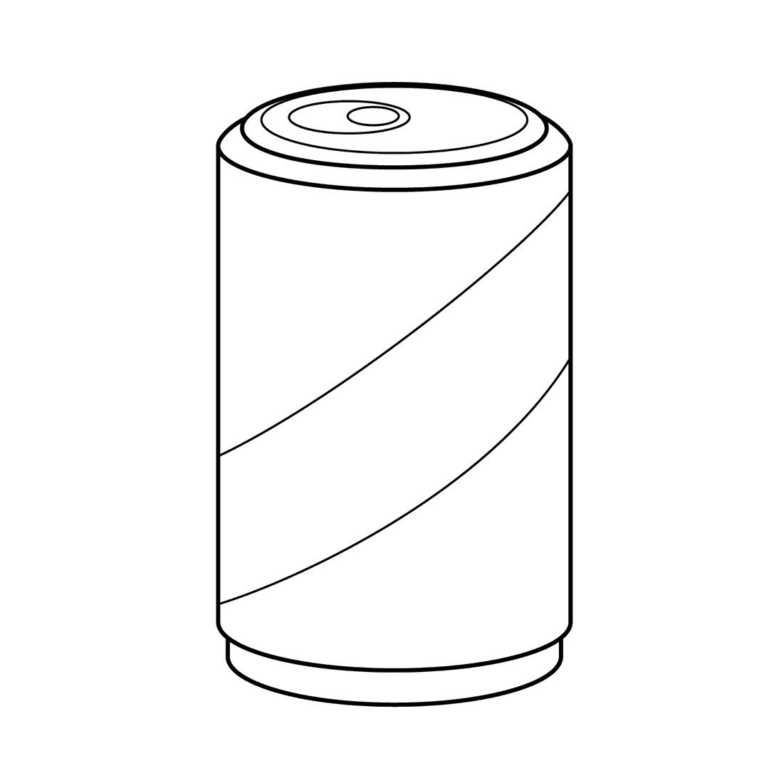 Soda - easy line-art drawing idea