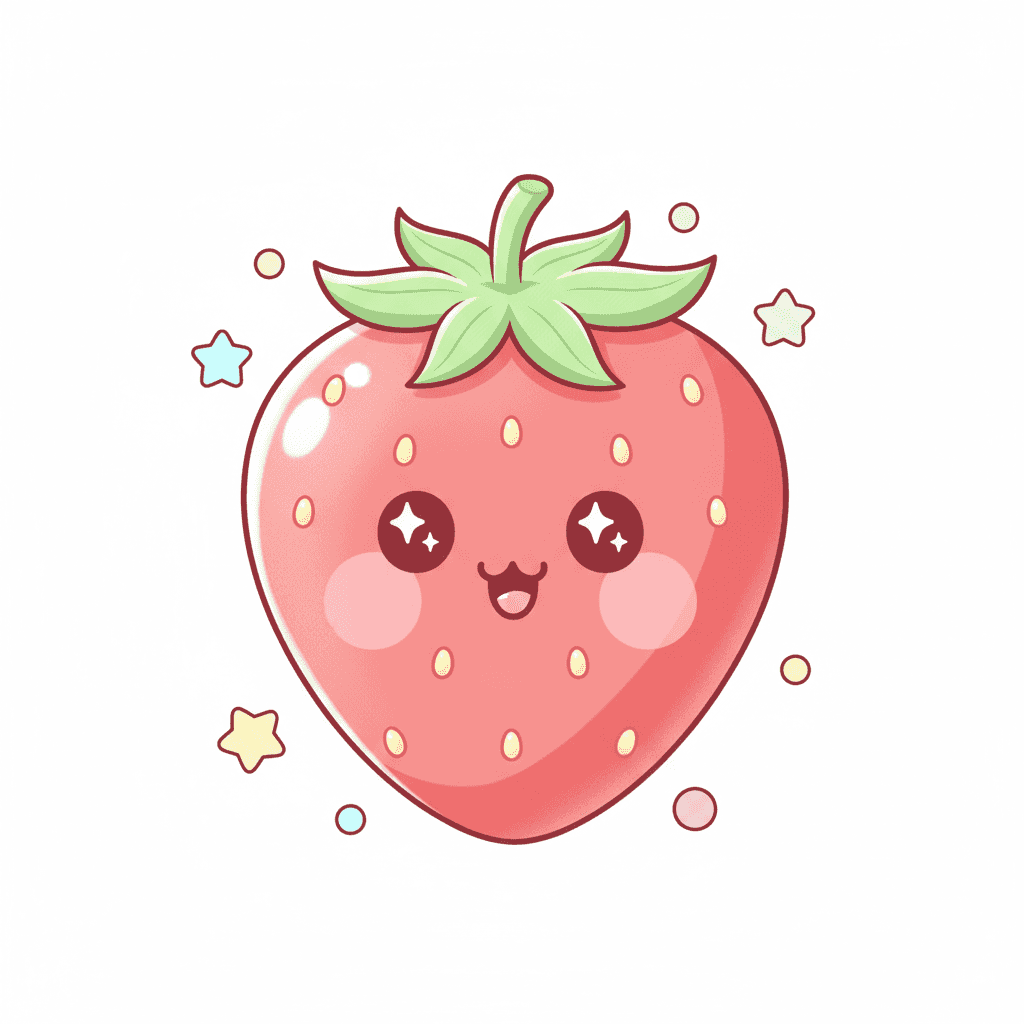 Strawberry (Anime) - medium cartoon drawing idea