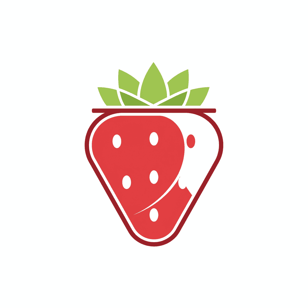 Strawberry (Minimalist) - hard minimalist drawing idea