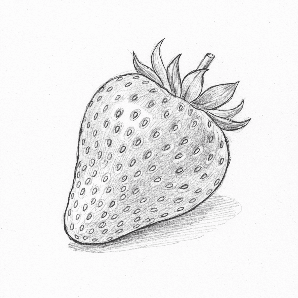 Strawberry (Sketch) - medium sketch drawing idea