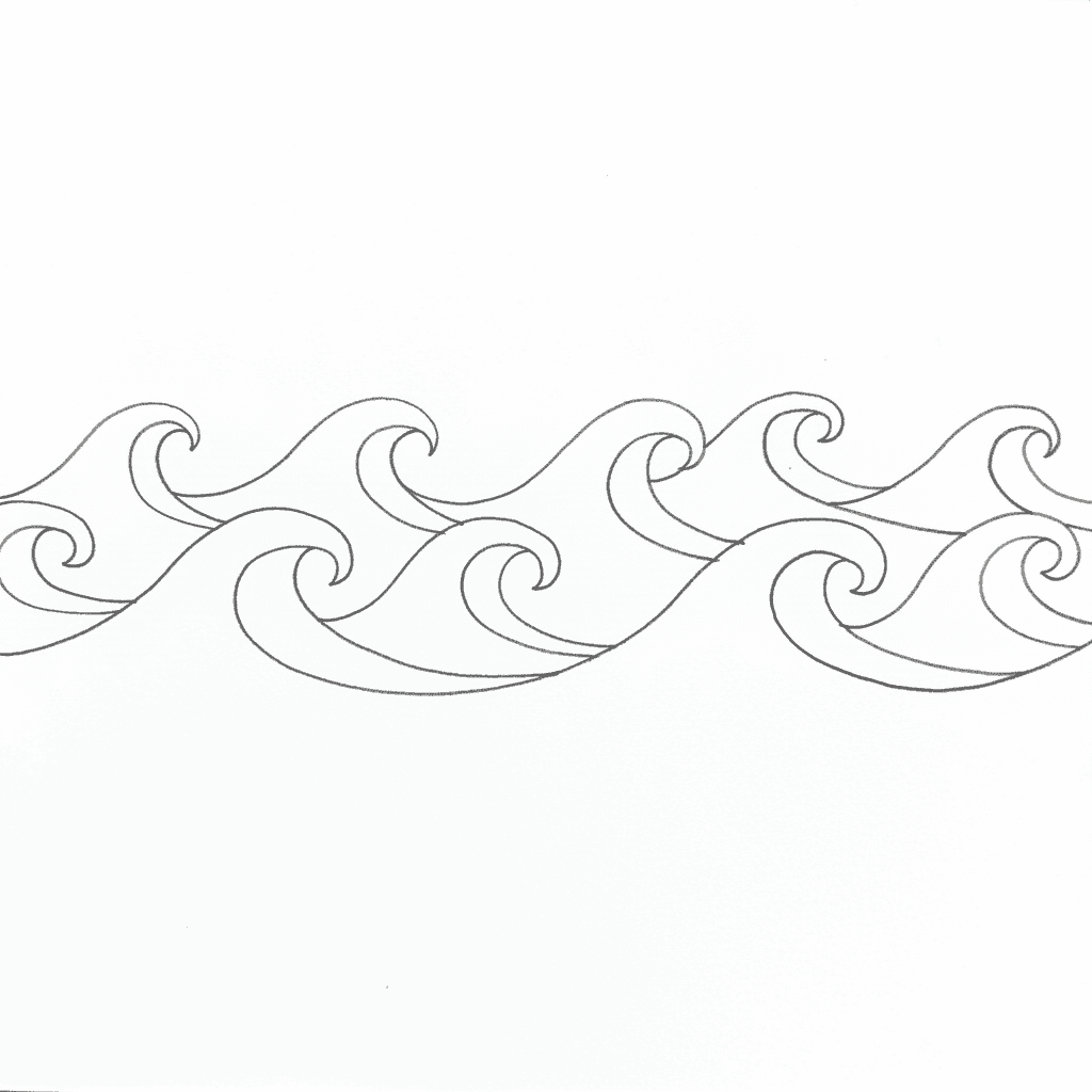 Wave Pattern - easy sketch drawing idea