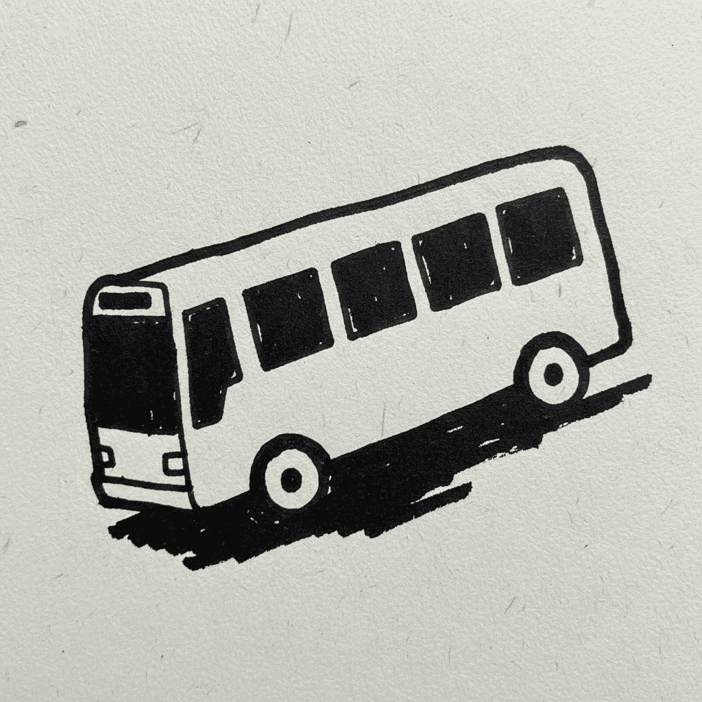 Bus - easy marker drawing idea