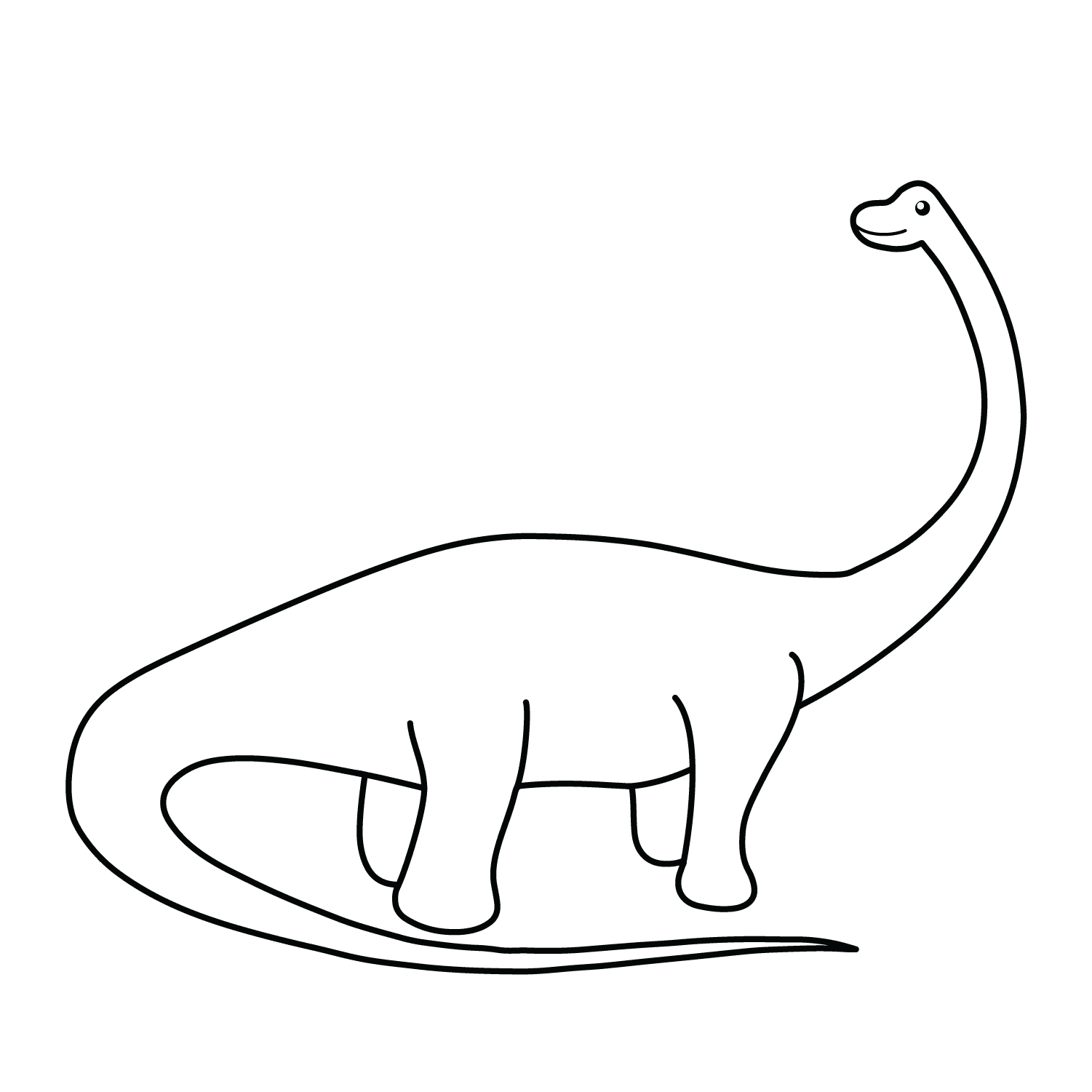 Dinosaur - medium cartoon drawing idea for animals