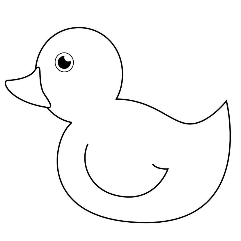 Duck - easy cartoon drawing idea