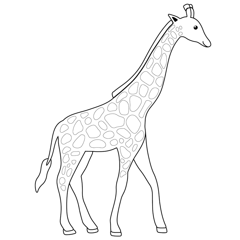 Giraffe - medium realistic drawing idea