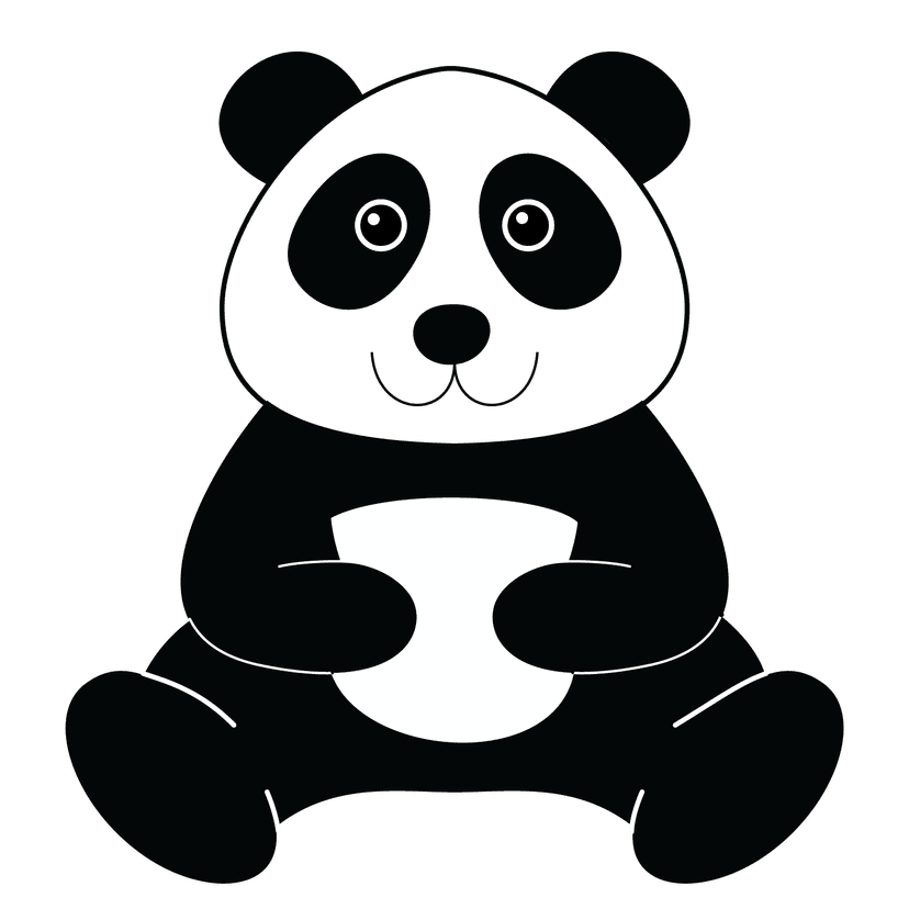 Panda - easy cartoon drawing idea