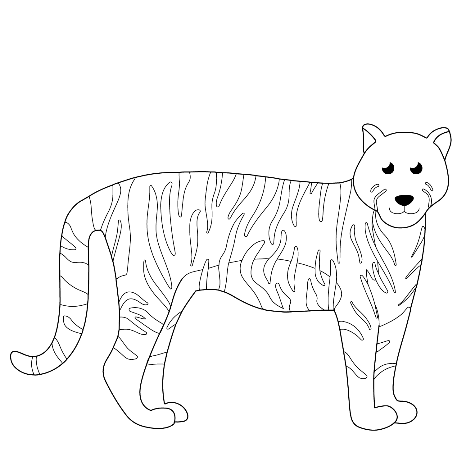 Tiger - hard realistic drawing idea for animals