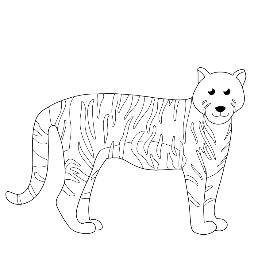 Tiger - hard realistic drawing idea