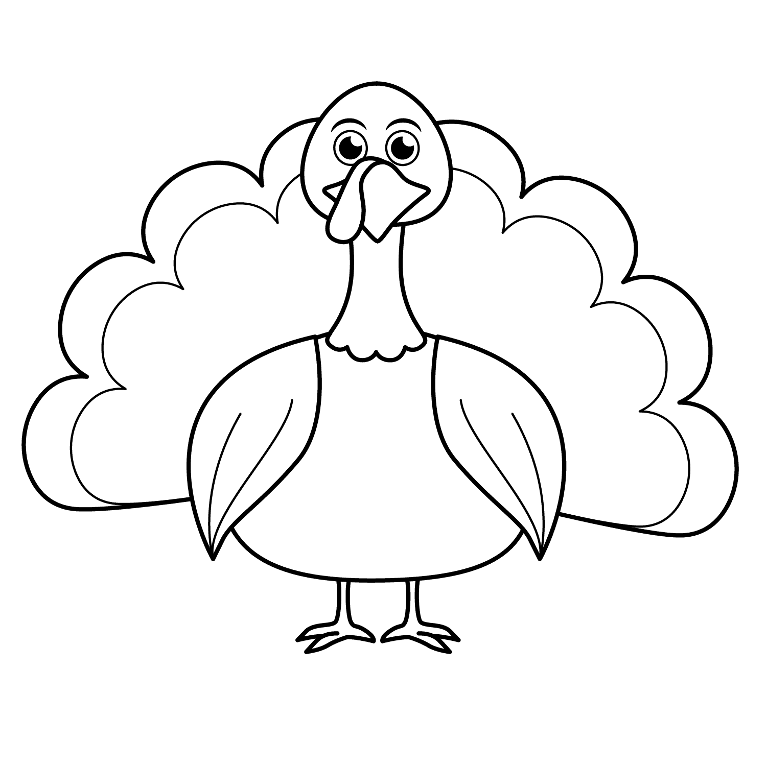 Turkey - medium cartoon drawing idea for animals