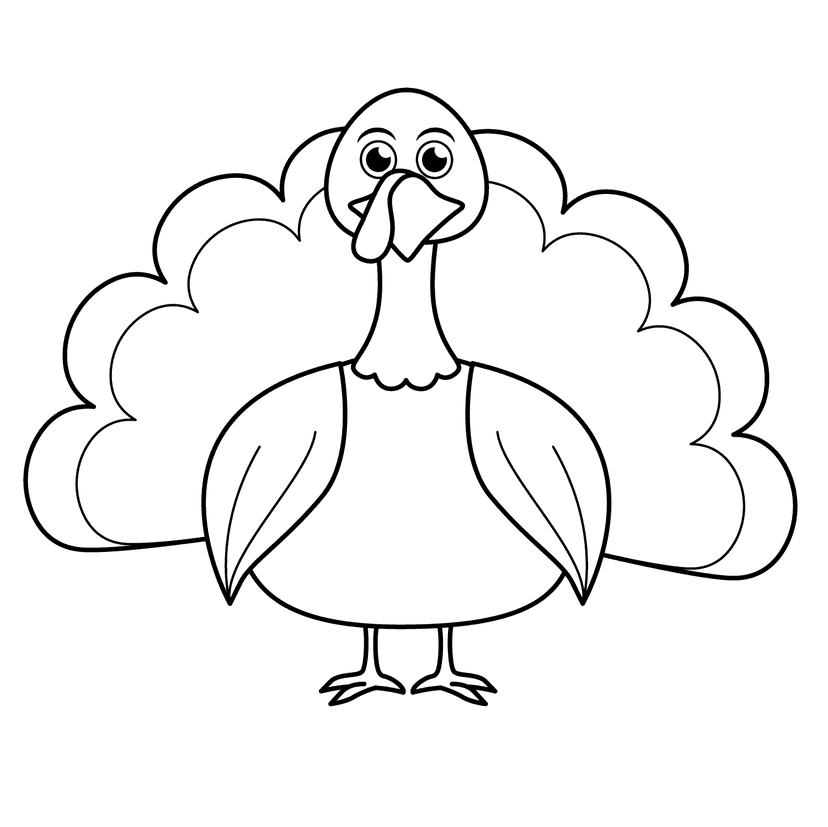 Turkey - medium cartoon drawing idea