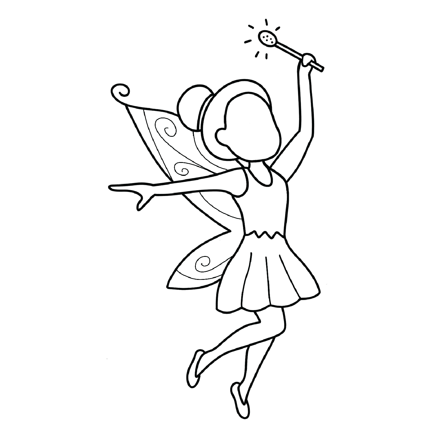 Fairy - medium cartoon drawing idea for fantasy