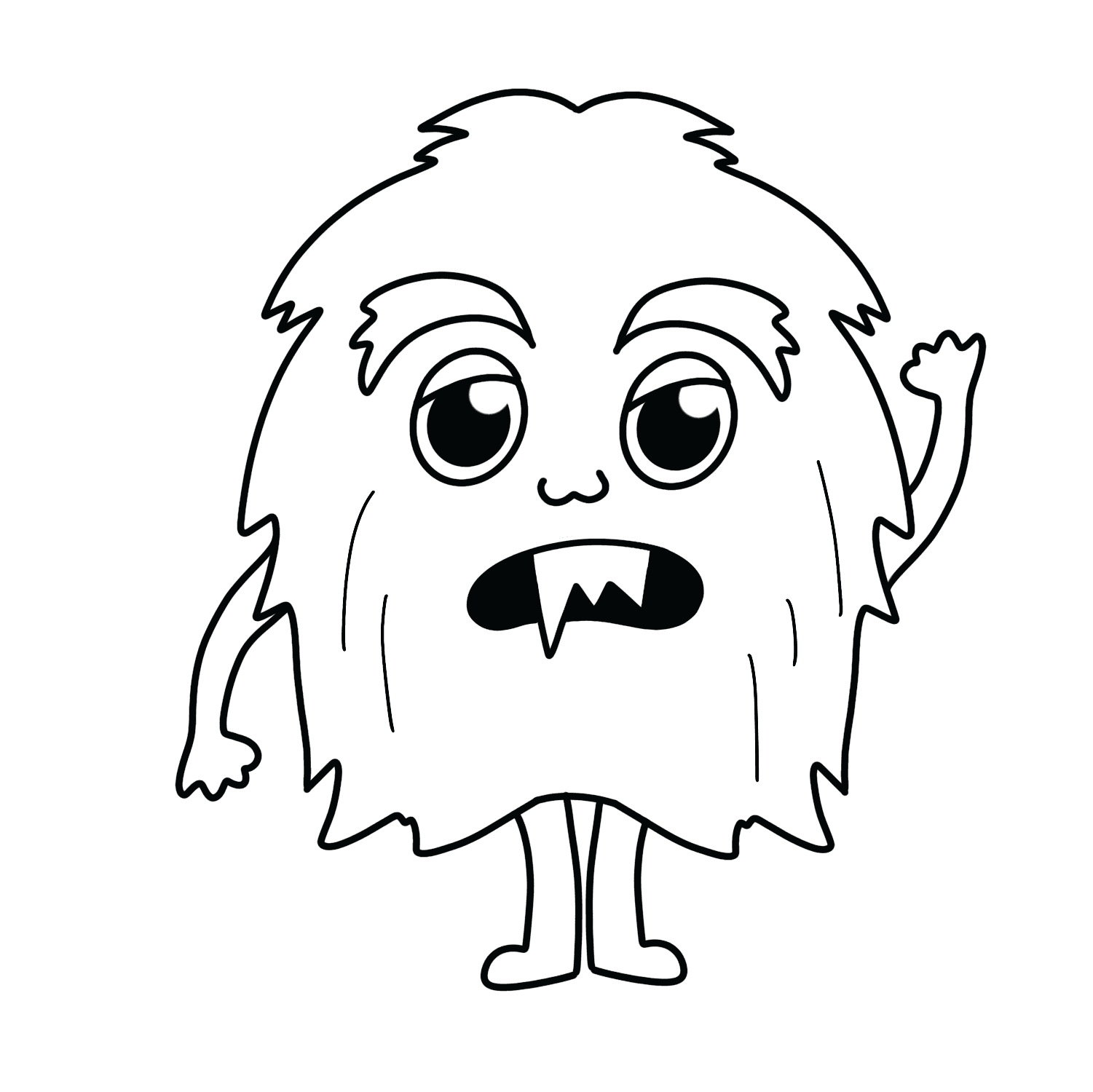 Monster - medium cartoon drawing idea for fantasy