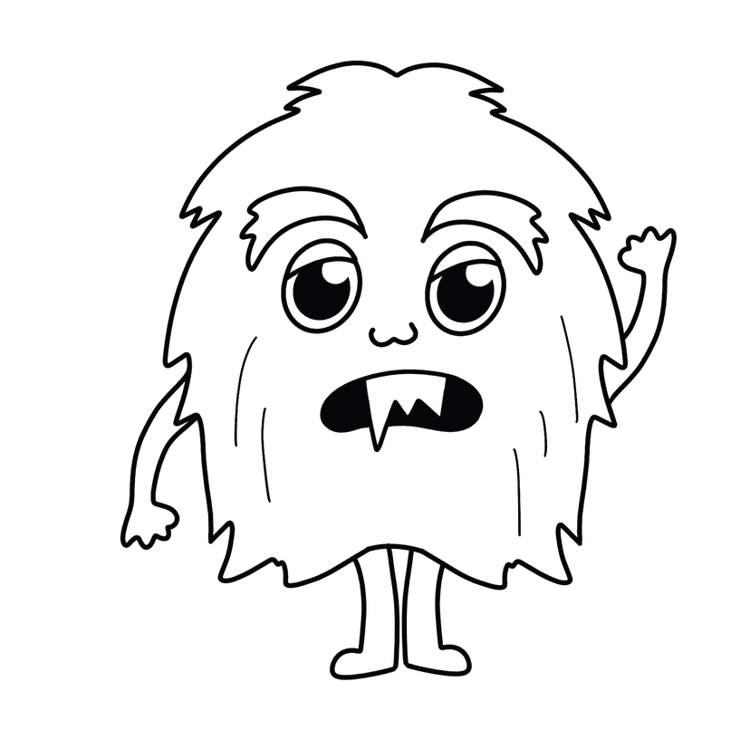 Monster - medium cartoon drawing idea
