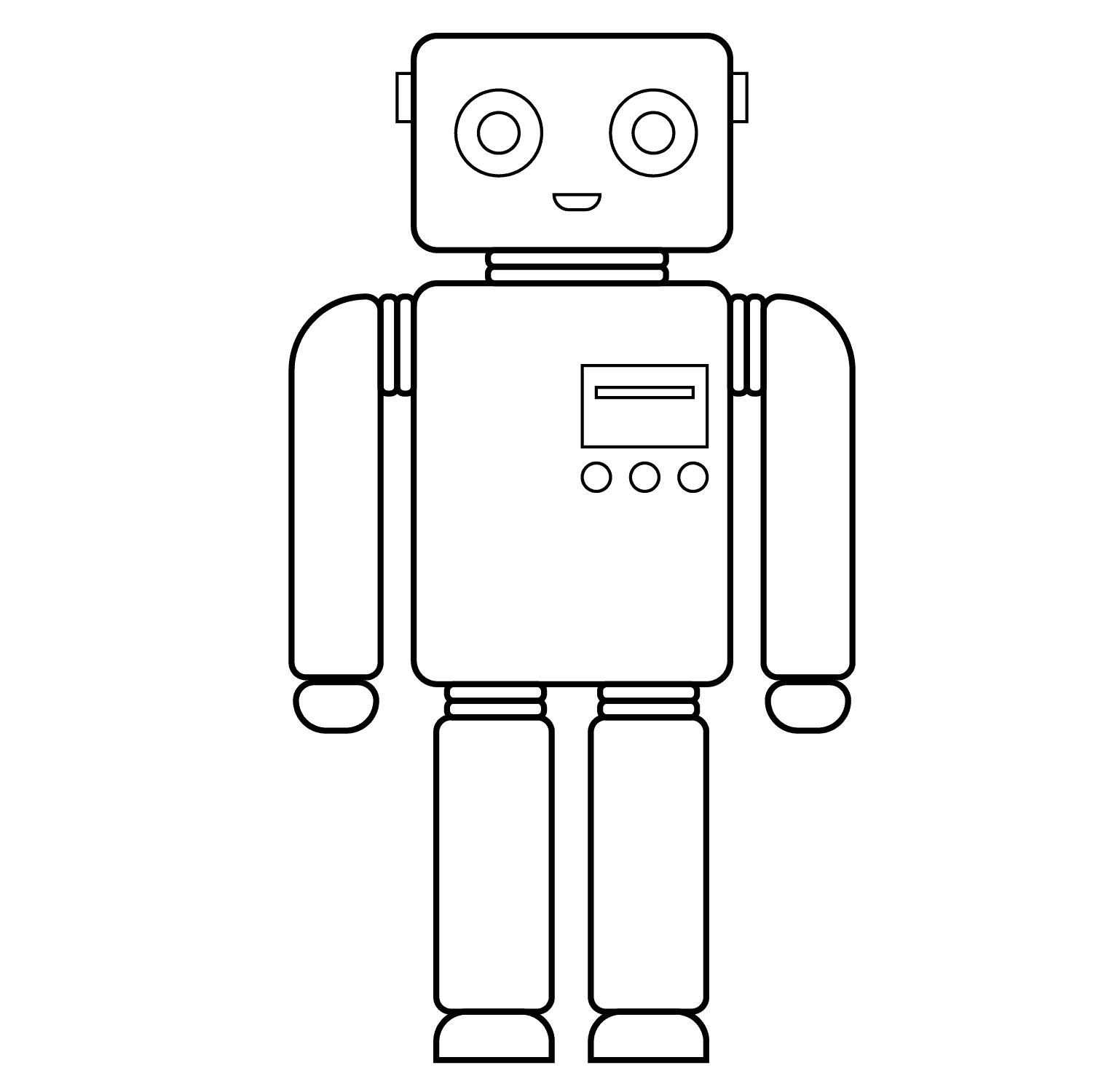 Robot - medium cartoon drawing idea for fantasy