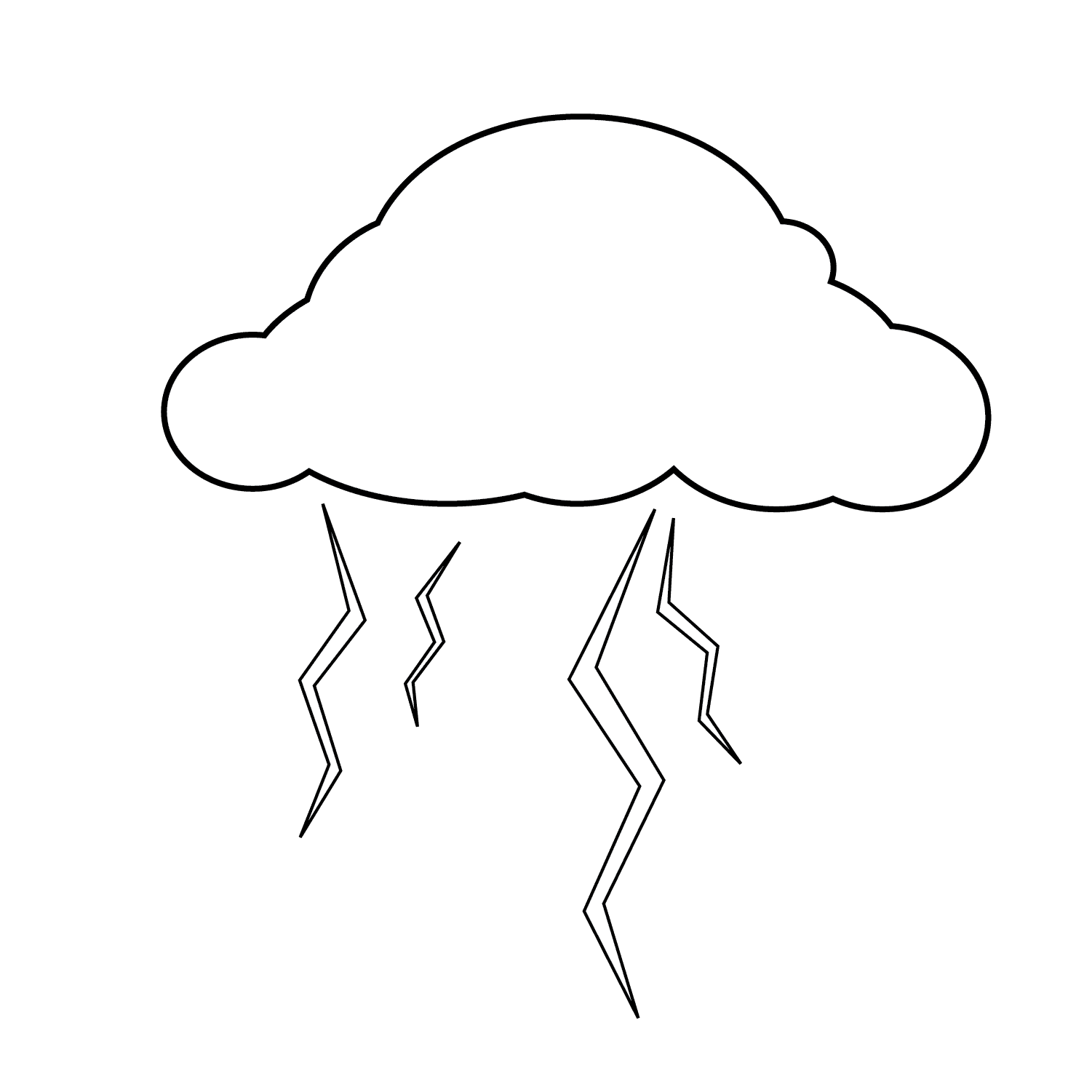 Cloud - easy cartoon drawing idea for nature