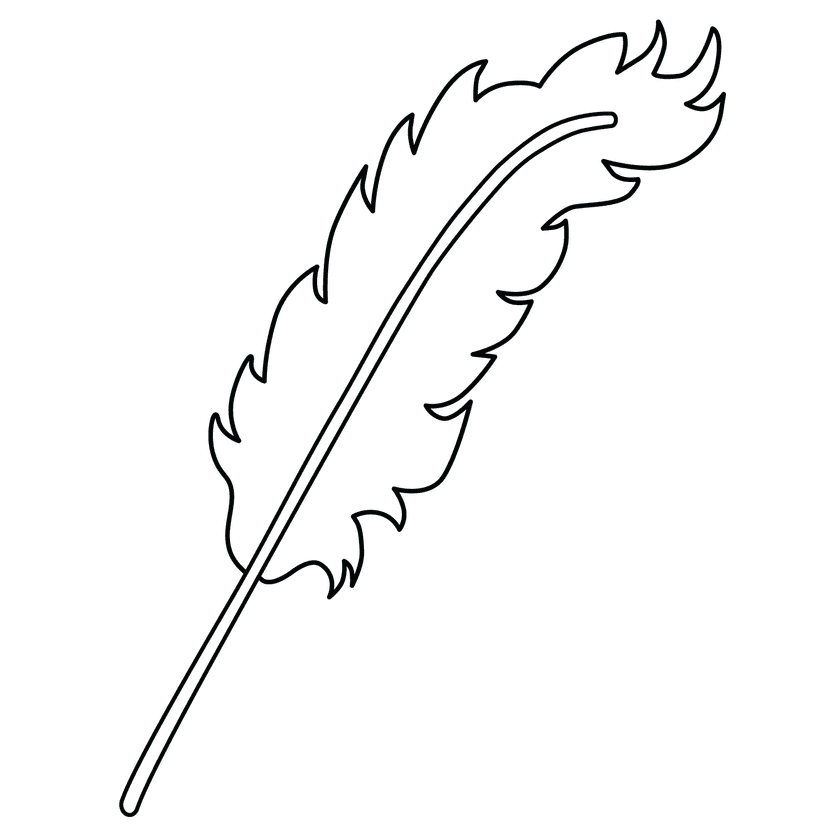 Feather - easy sketch drawing idea