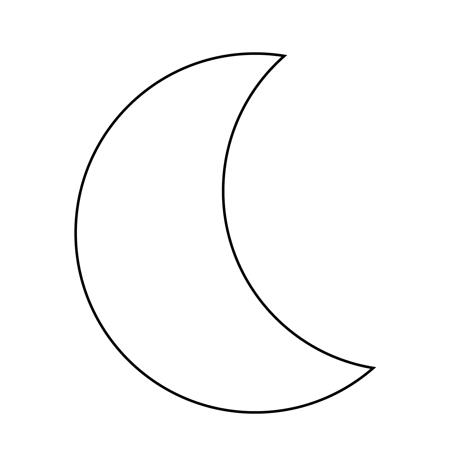 Moon - easy minimalist drawing idea for nature