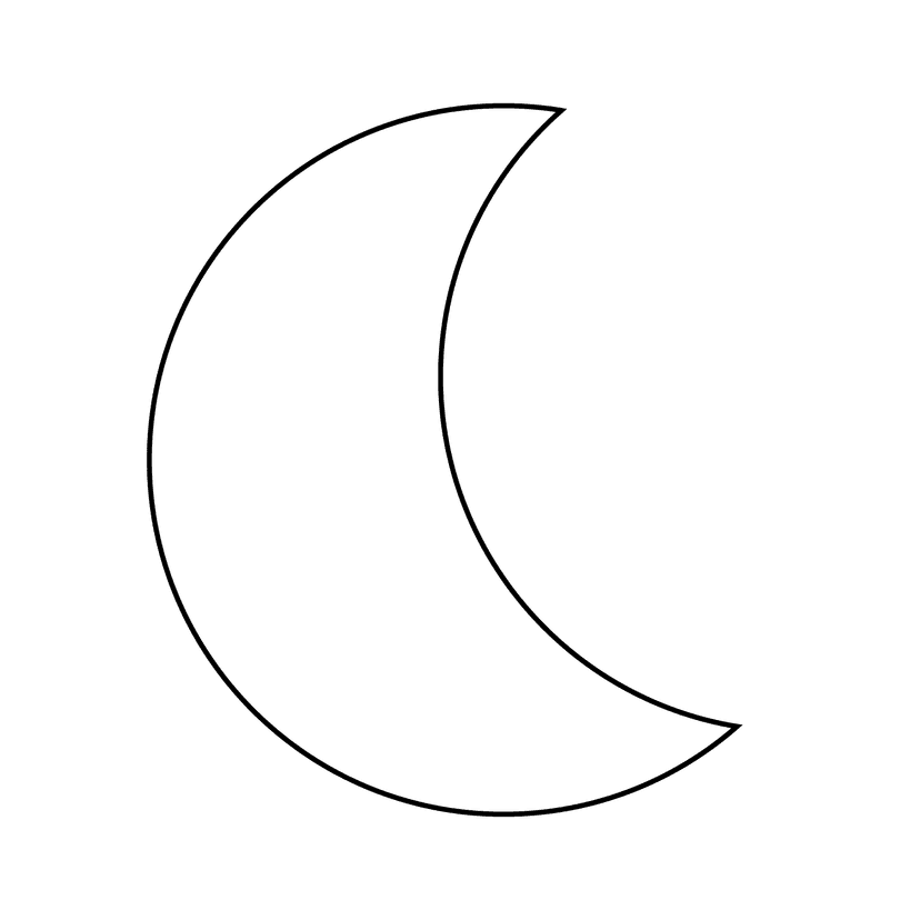 Moon - easy minimalist drawing idea