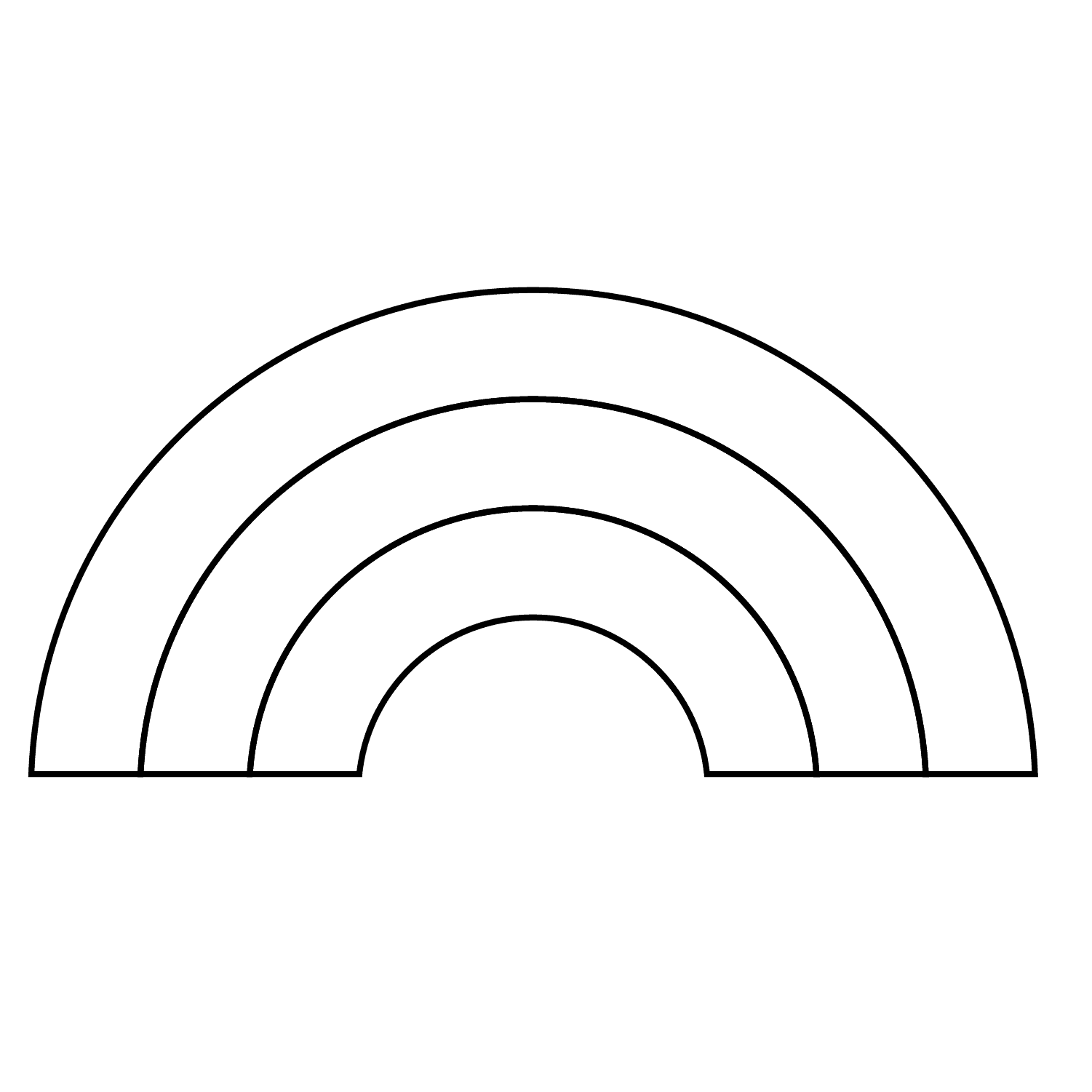 Rainbow - easy cartoon drawing idea for nature