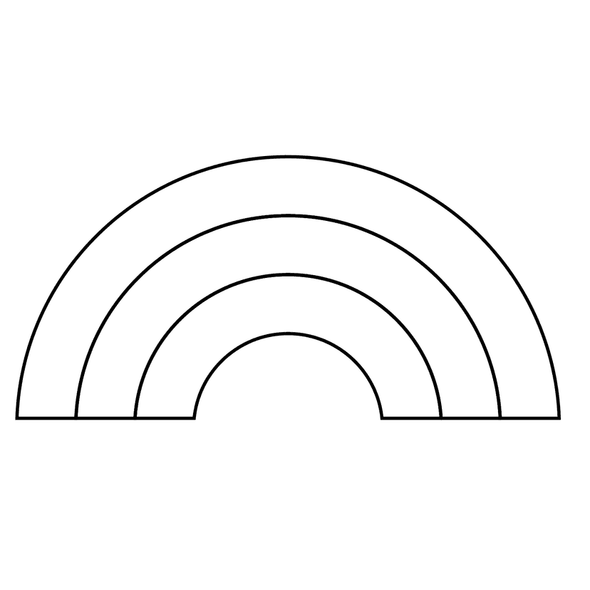 Rainbow - easy cartoon drawing idea