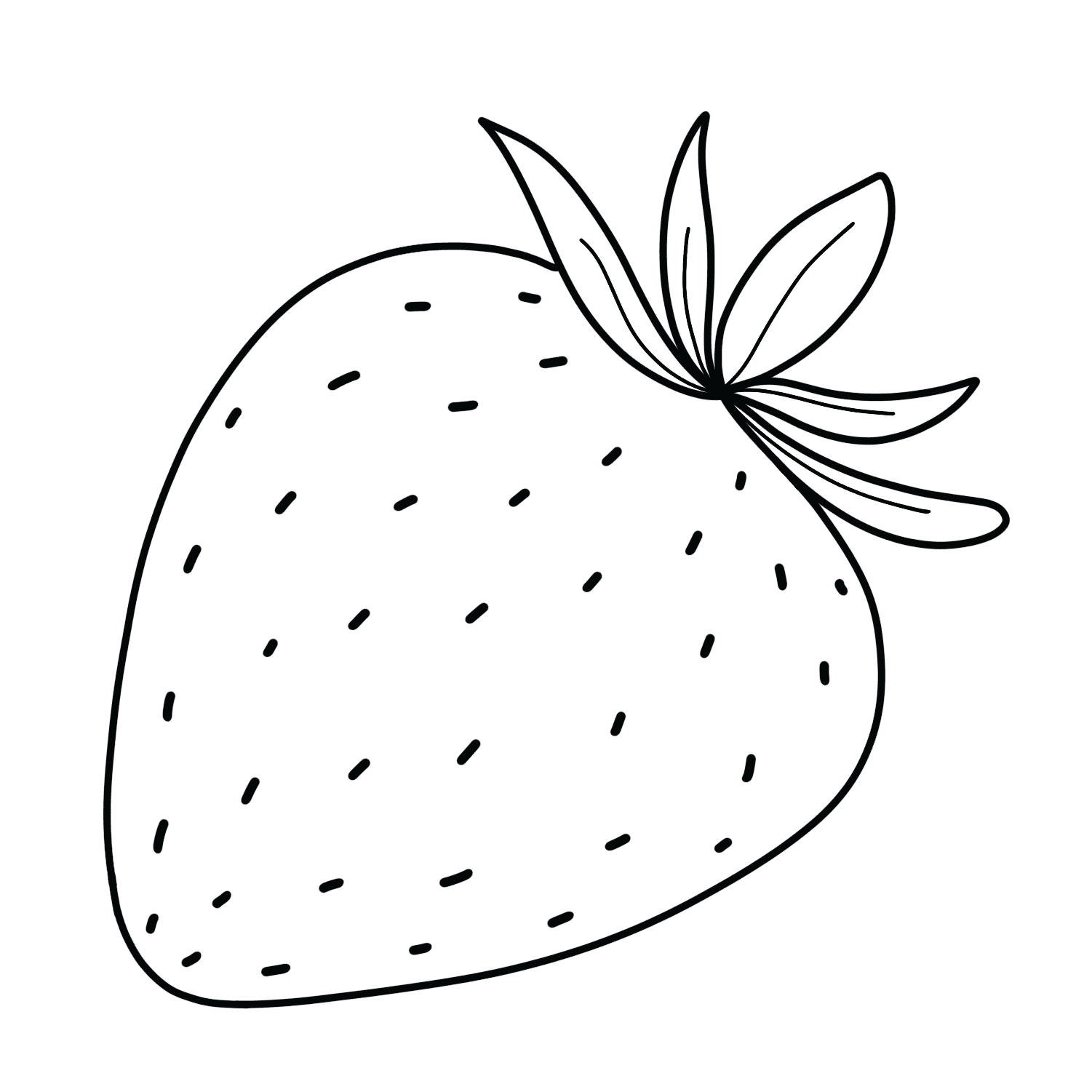 Strawberry - easy realistic drawing idea for nature