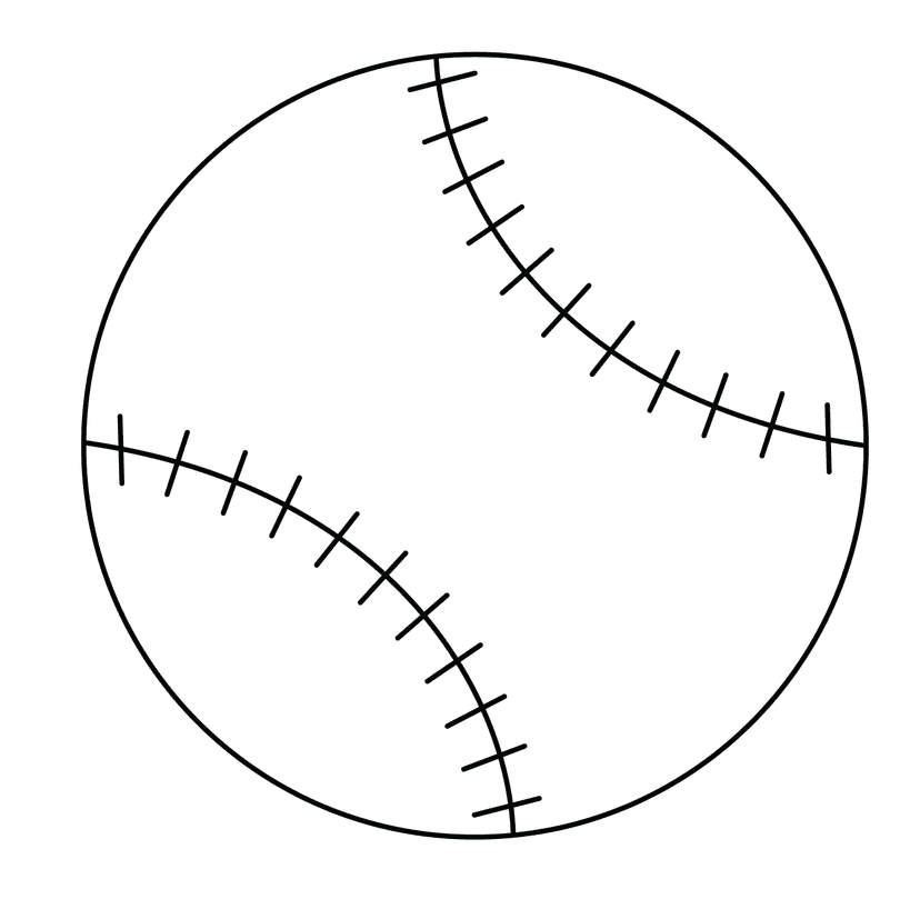 Baseball - easy realistic drawing idea