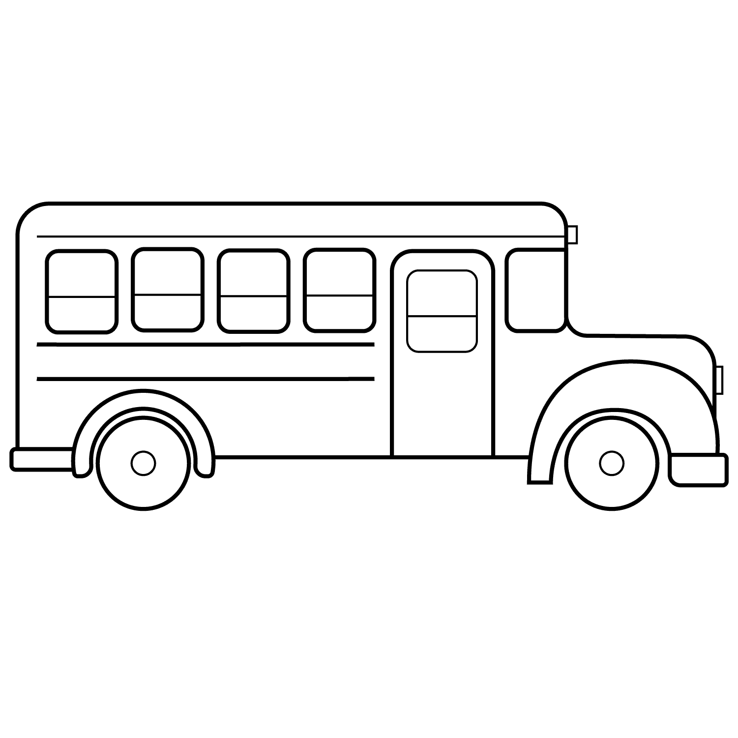 Bus - easy cartoon drawing idea for objects