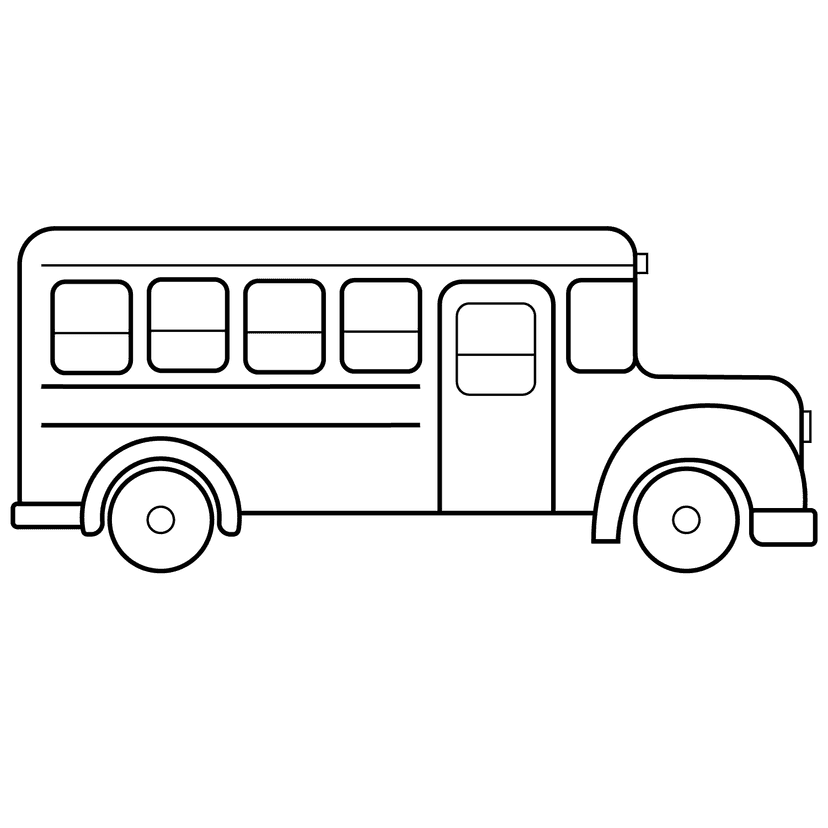 Bus - easy cartoon drawing idea