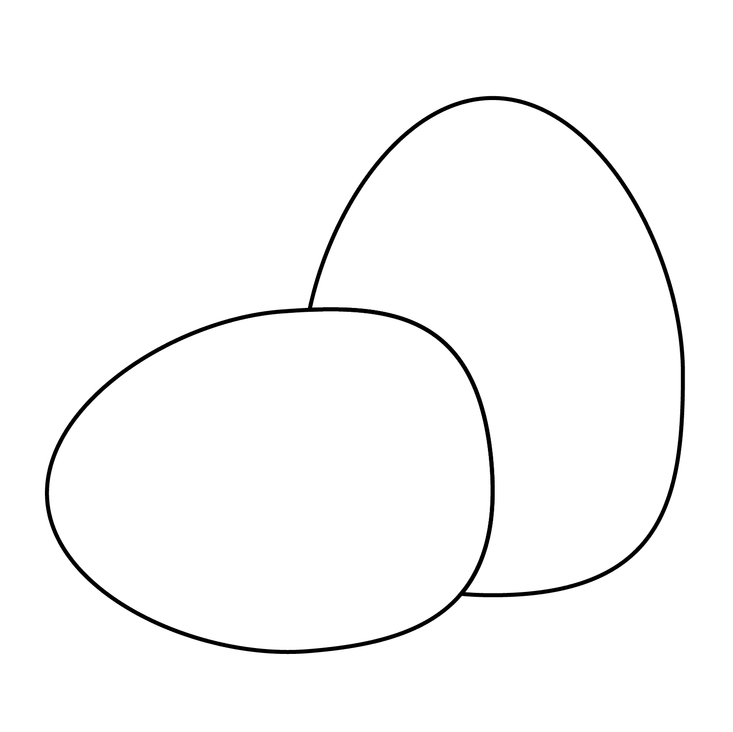 Eggs - easy sketch drawing idea for objects