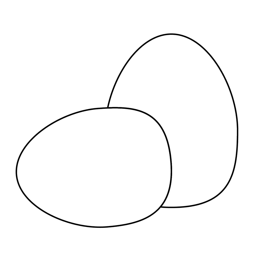 Eggs - easy sketch drawing idea