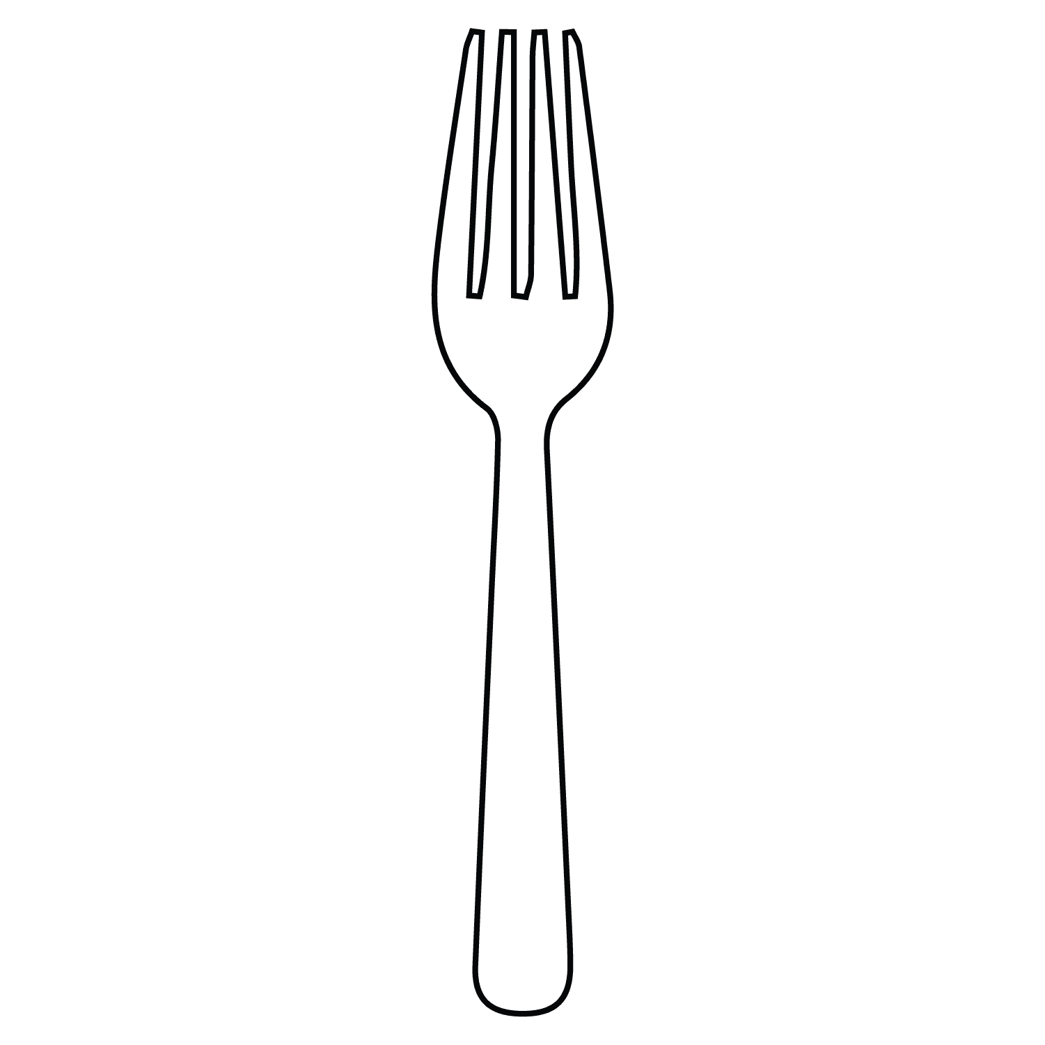 Fork - easy minimalist drawing idea for objects