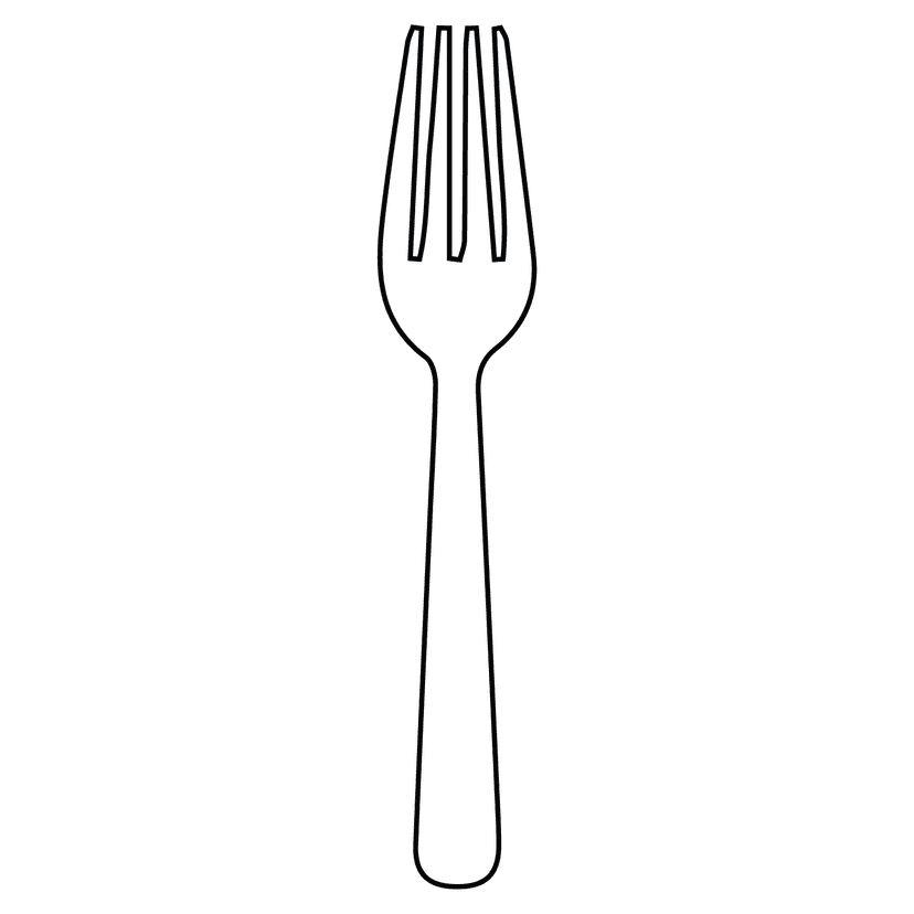 Fork - easy minimalist drawing idea