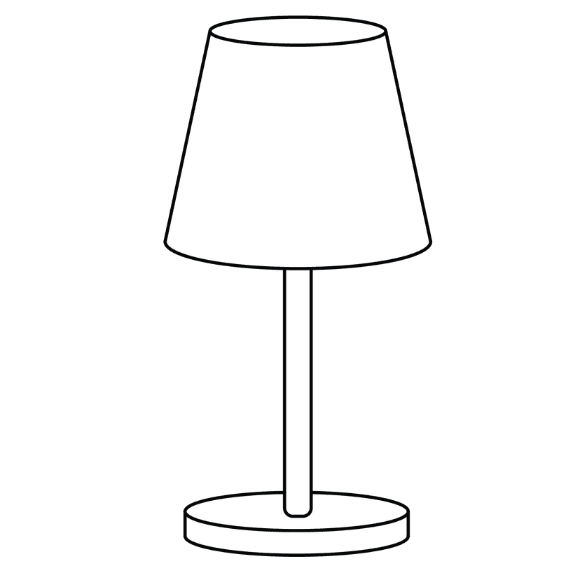 Lamp - easy sketch drawing idea