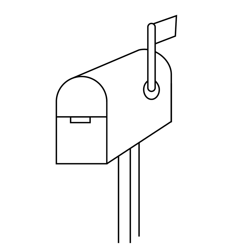 Mailbox - easy cartoon drawing idea