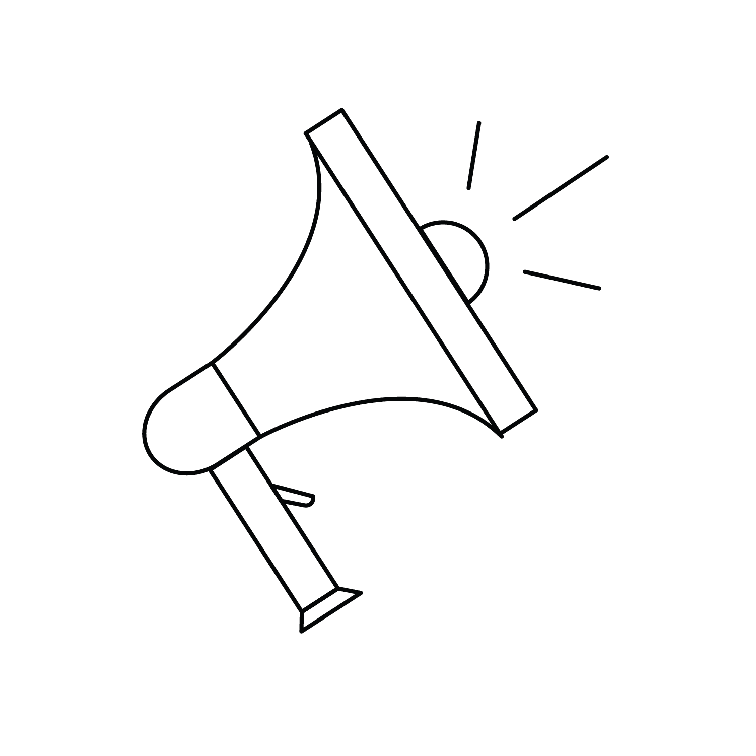 Megaphone - easy cartoon drawing idea for objects